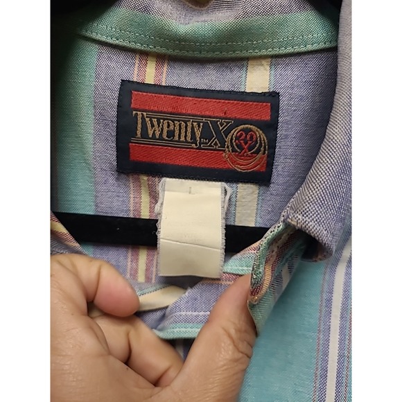 Vintage Twenty X Button Down Long  Sleeve Plaid Cotton Western Men's Shirt XL - Picture 3 of 8